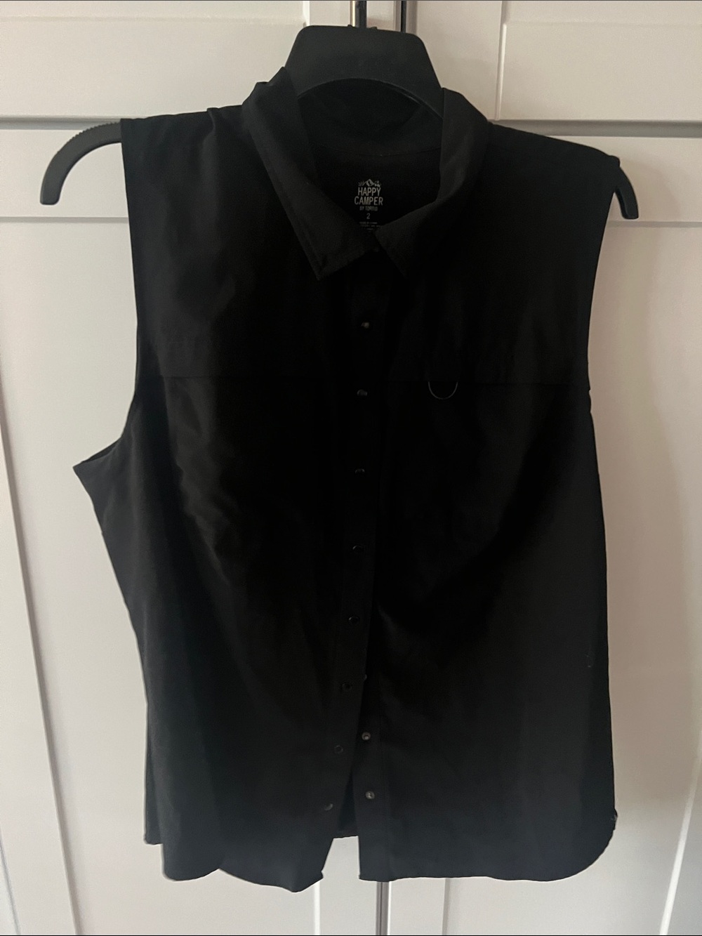 torrid Black Sleeveless Button-Down Shirt